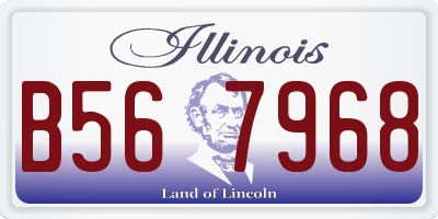 IL license plate B567968