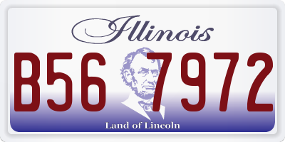 IL license plate B567972