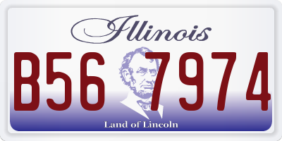 IL license plate B567974