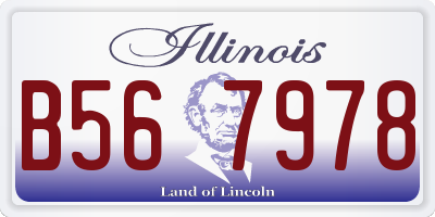 IL license plate B567978