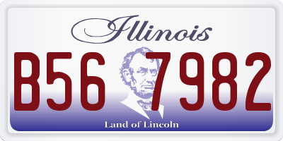 IL license plate B567982