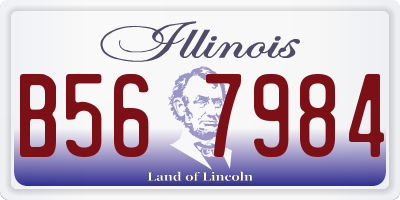 IL license plate B567984