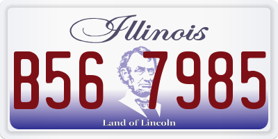IL license plate B567985