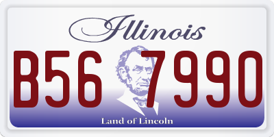 IL license plate B567990