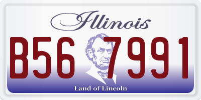 IL license plate B567991