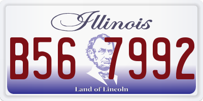 IL license plate B567992