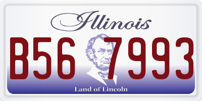 IL license plate B567993
