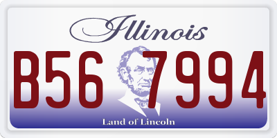 IL license plate B567994