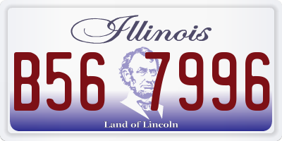IL license plate B567996