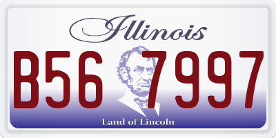 IL license plate B567997