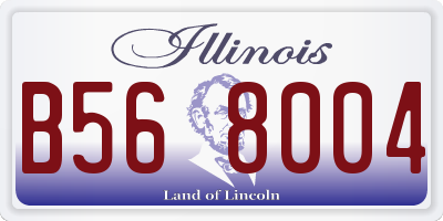 IL license plate B568004