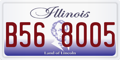IL license plate B568005