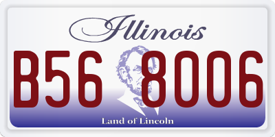 IL license plate B568006
