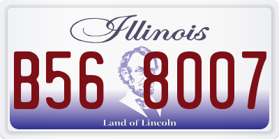 IL license plate B568007