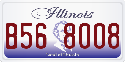 IL license plate B568008