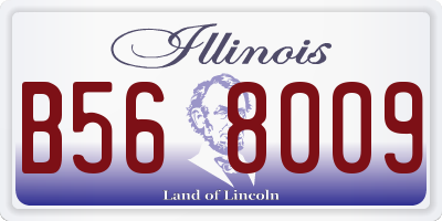 IL license plate B568009