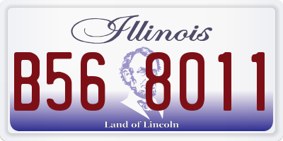 IL license plate B568011