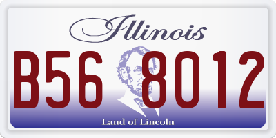 IL license plate B568012