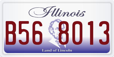 IL license plate B568013