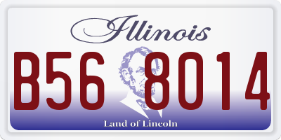 IL license plate B568014