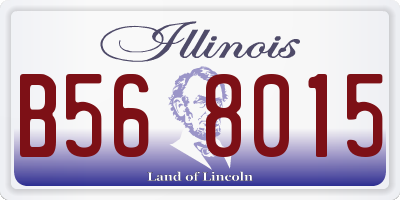IL license plate B568015