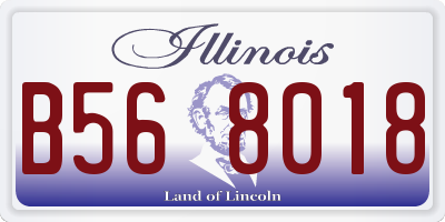 IL license plate B568018