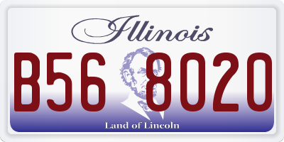 IL license plate B568020