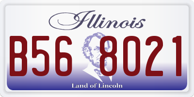 IL license plate B568021