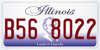 IL license plate B568022