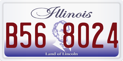 IL license plate B568024