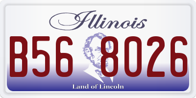 IL license plate B568026