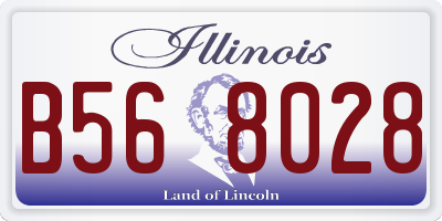 IL license plate B568028