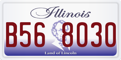 IL license plate B568030