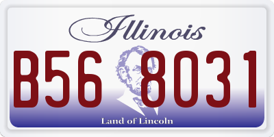 IL license plate B568031