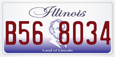 IL license plate B568034