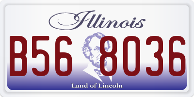 IL license plate B568036