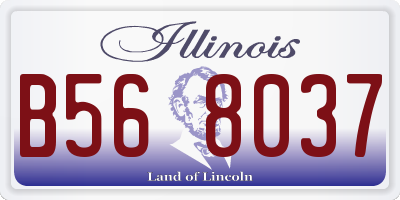 IL license plate B568037