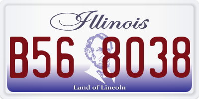 IL license plate B568038