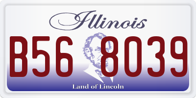 IL license plate B568039