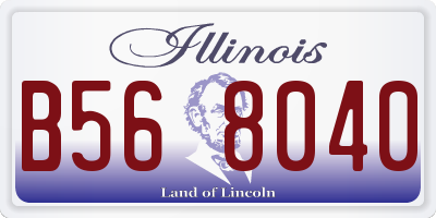 IL license plate B568040