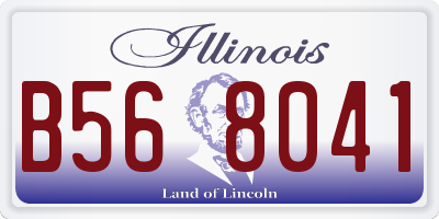 IL license plate B568041