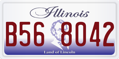 IL license plate B568042