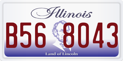 IL license plate B568043