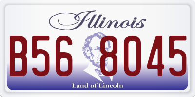 IL license plate B568045