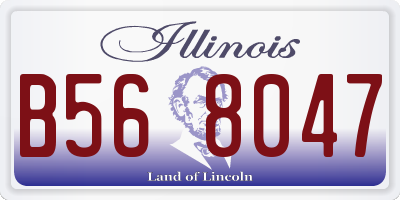 IL license plate B568047