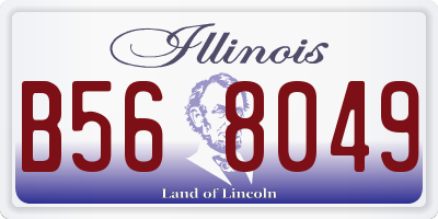 IL license plate B568049