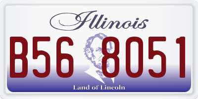 IL license plate B568051