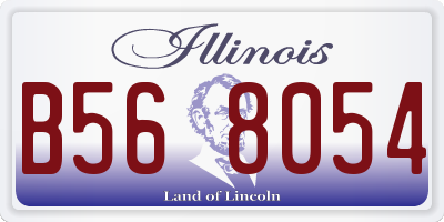 IL license plate B568054