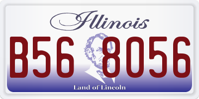 IL license plate B568056