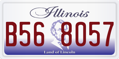 IL license plate B568057